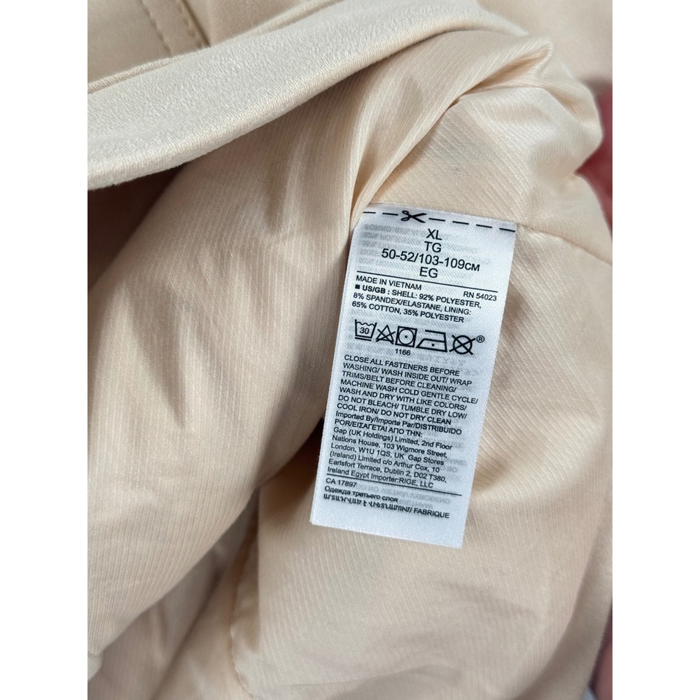 Banana Republic Womens XL Cream Vegan Suede Zip Utility Jacket Beige RN54023 - Picture 7 of 7